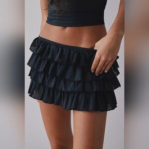 Urban Outfitters Out From Under Cammy Ruffle Trim Micro Skort New